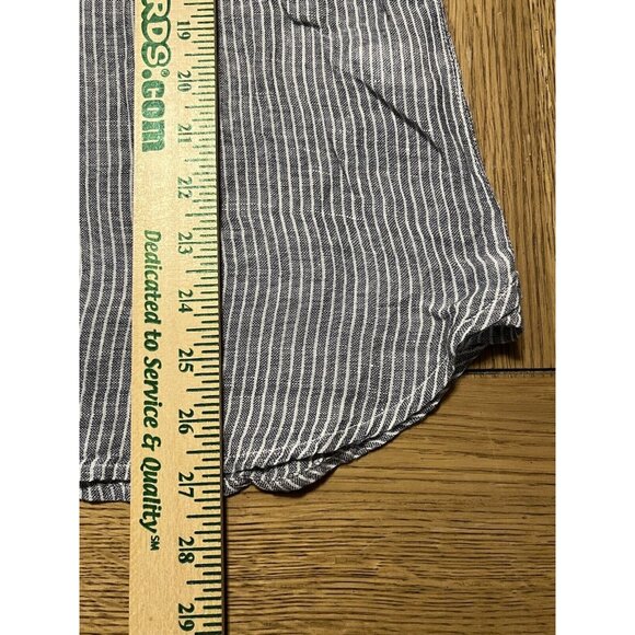 Lucky Brand Shirt Womens‎ Medium Linen Cotton Boho Lagenlook Tunic Striped - Picture 5 of 9